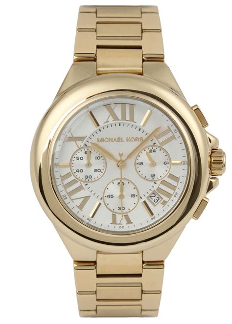 michael kors uhr blau gold|michael kors gold tone watch.